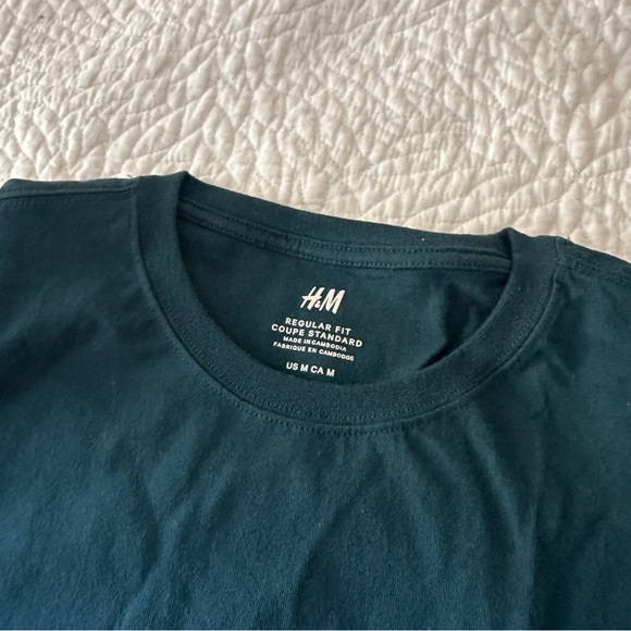 Mens H&M Long Sleeve Tee Blue size M - Picture 3 of 3